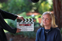 Former Ebay CEO Meg Whitman films a campaign ad during her run for governor of California. 2010