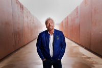 Sir Richard Branson photographed at Spaceport America for Virgin Galactic