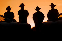 Texas Rangers block the road where members of the Republic of Texas separatist group seized the hostages. Fort Davis, TX  1997