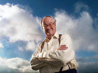 British author and dramatist John Mortimer. Los Angeles, CA