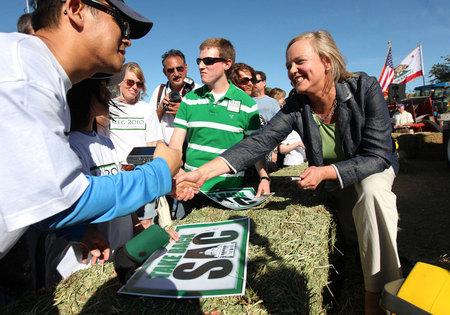 Meg Whitman during her campaign for the Governor of California. 